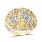 10K Yellow Gold Diamond "The World Is Yours" Men's Ring 1 3/8 Cttw - Splendid Jewellery