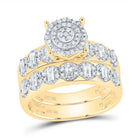 10K Yellow Gold Diamond Trio Ring 3/4 Cttw - Splendid Jewellery