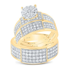 Load image into Gallery viewer, 10K Yellow Gold Diamond Trio Ring Set 1 1/4 Cttw - Splendid Jewellery