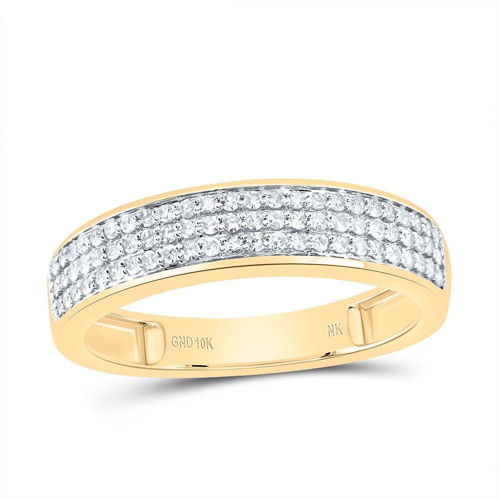 10K Yellow Gold Diamond Trio Ring Set 1 Cttw - Splendid Jewellery