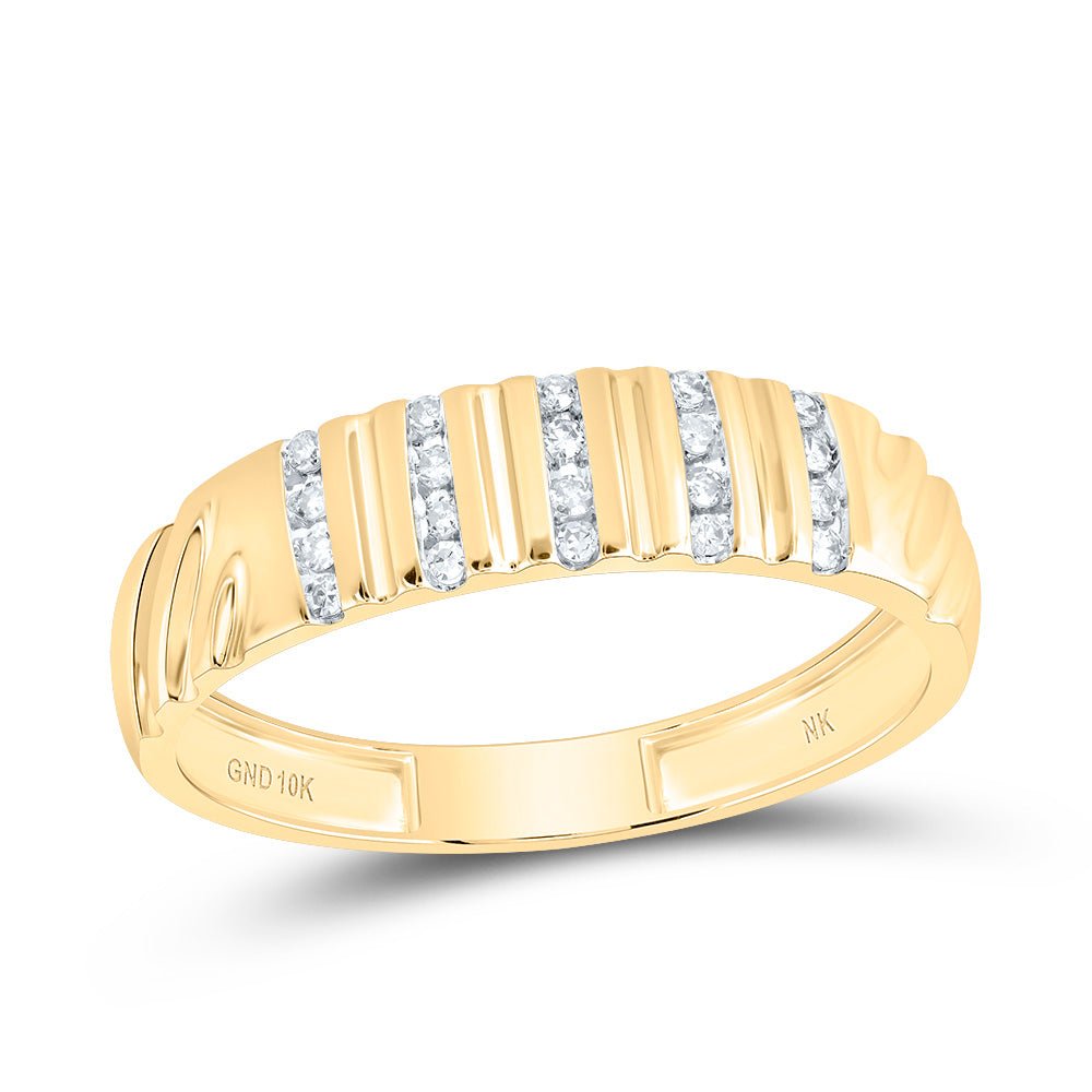 10K Yellow Gold Diamond Trio Ring Set 1/2 Cttw - Splendid Jewellery