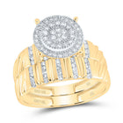 10K Yellow Gold Diamond Trio Ring Set 1/2 Cttw - Splendid Jewellery