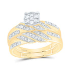 10K Yellow Gold Diamond Trio Ring Set 1/3 Cttw - Splendid Jewellery