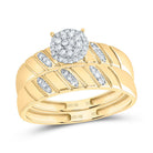 10K Yellow Gold Diamond Trio Ring Set 1/4 Cttw - Splendid Jewellery
