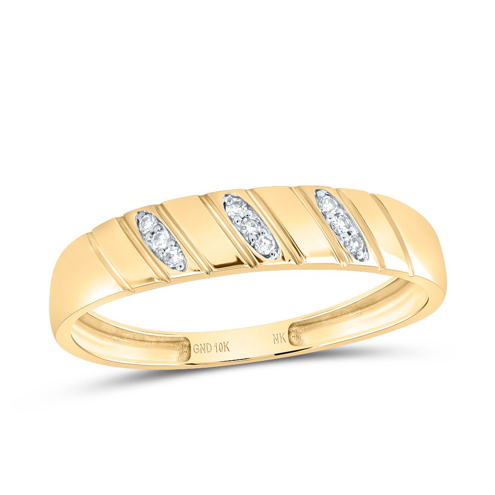 10K Yellow Gold Diamond Trio Ring Set 1/4 Cttw - Splendid Jewellery