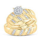 10K Yellow Gold Diamond Trio Ring Set 1/4 Cttw - Splendid Jewellery