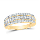 10K Yellow Gold Diamond Trio Ring Set 2 1/3 Cttw - Splendid Jewellery