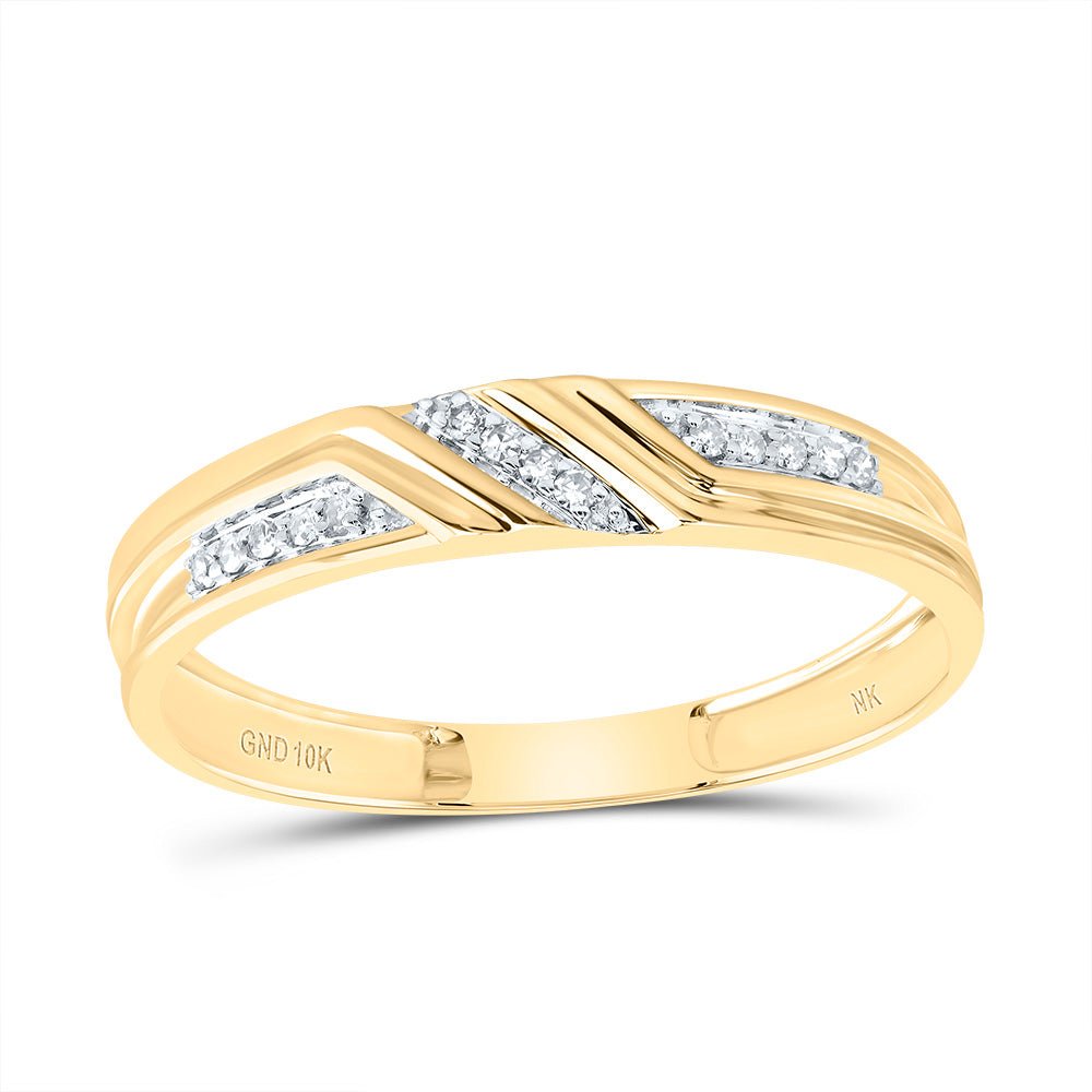 10K Yellow Gold Diamond Trio Ring Set 3/8 Cttw - Splendid Jewellery