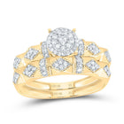 10K Yellow Gold Diamond Trio Ring Set 3/8 Cttw - Splendid Jewellery