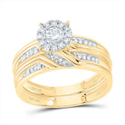 10K Yellow Gold Diamond Trio Ring Set 3/8 Cttw - Splendid Jewellery