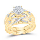 10K Yellow Gold Diamond Trio Ring Set 3/8 Cttw - Splendid Jewellery