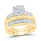 10K Yellow Gold Diamond Trio Ring Set 7/8 Cttw - Splendid Jewellery