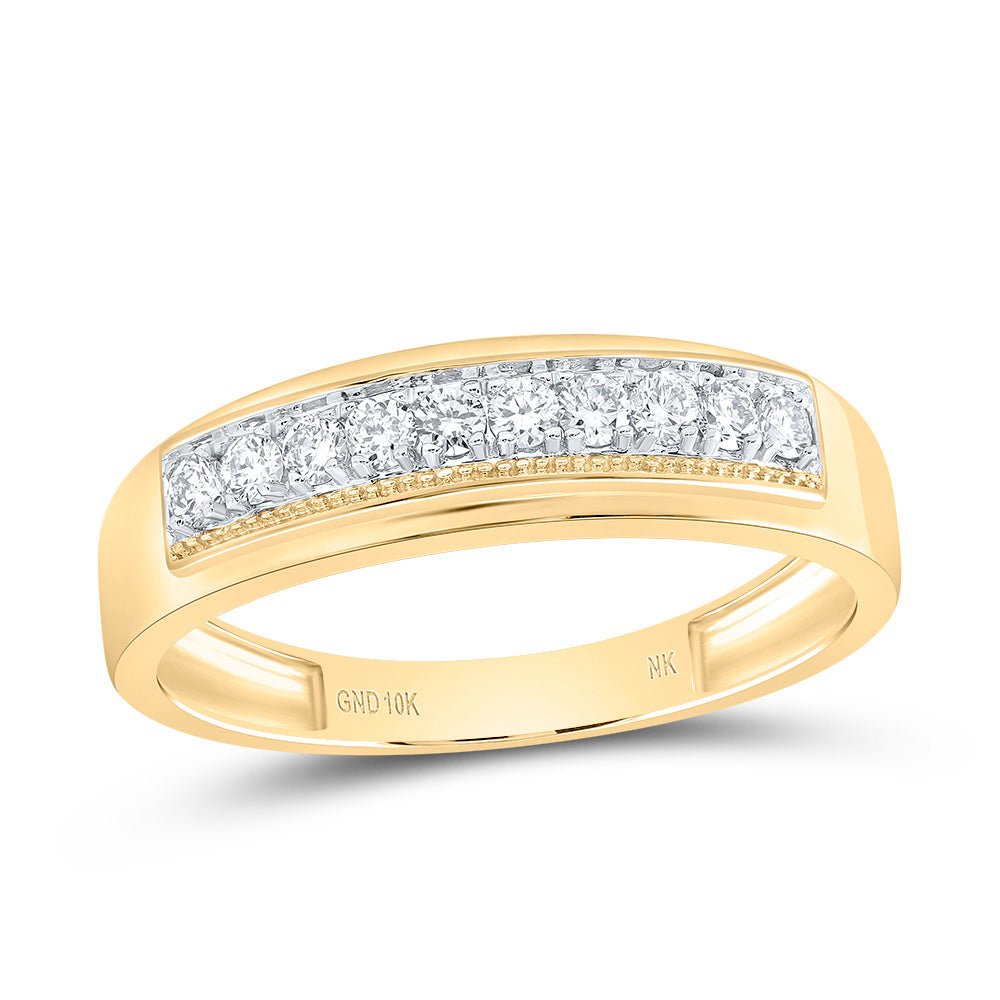 10K Yellow Gold Diamond Trio Ring Set 7/8 Cttw - Splendid Jewellery