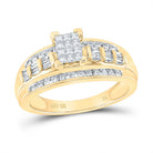 10K Yellow Gold Princess Diamond Designer Ring 1/2 Cttw - Splendid Jewellery