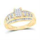 10K Yellow Gold Princess Diamond Designer Ring 1/2 Cttw - Splendid Jewellery