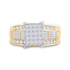 10K Yellow Gold Princess Diamond Ring 1 1/2 Cttw - Splendid Jewellery