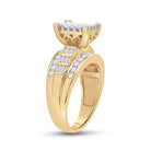 10K Yellow Gold Princess Diamond Ring 1 1/2 Cttw - Splendid Jewellery