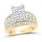 10K Yellow Gold Princess Diamond Ring S10 1 1/2 Cttw - Splendid Jewellery