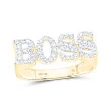 Load image into Gallery viewer, 10K Yellow Gold Round Diamond Boss Mens Ring 1/2 Cttw - Splendid Jewellery