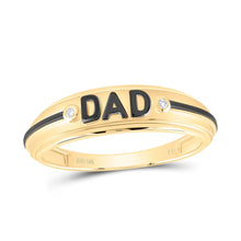 Load image into Gallery viewer, 10K Yellow Gold Round Diamond Dad Mens Ring 0.014 Cttw - Splendid Jewellery