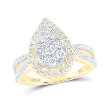Load image into Gallery viewer, 10K Yellow Gold Round Diamond Designer Ring 1 Cttw - Splendid Jewellery