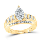 10K Yellow Gold Round Diamond Designer Ring 1/2 Cttw - Splendid Jewellery
