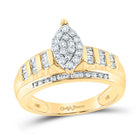 10K Yellow Gold Round Diamond Designer Ring 1/2 Cttw - Splendid Jewellery