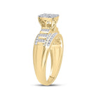 10K Yellow Gold Round Diamond Designer Ring 1/2 Cttw - Splendid Jewellery