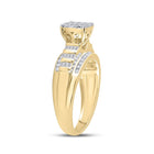 10K Yellow Gold Round Diamond Designer Ring 1/2 Cttw - Splendid Jewellery