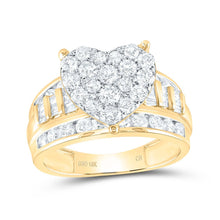 Load image into Gallery viewer, 10K Yellow Gold Round Diamond Designer Ring 2 Cttw - Splendid Jewellery