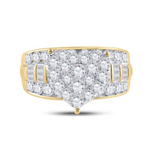 Load image into Gallery viewer, 10K Yellow Gold Round Diamond Designer Ring 2 Cttw - Splendid Jewellery