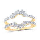 10K Yellow Gold Round Diamond Enhancer Ring 1/2 Cttw - Splendid Jewellery