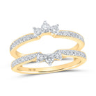 10K Yellow Gold Round Diamond Enhancer Ring 1/2 Cttw - Splendid Jewellery