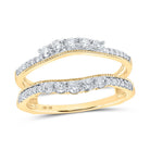 10K Yellow Gold Round Diamond Enhancer Ring 1/2 Cttw - Splendid Jewellery