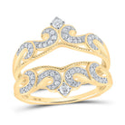 10K Yellow Gold Round Diamond Enhancer Ring 1/3 Cttw - Splendid Jewellery