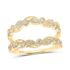10K Yellow Gold Round Diamond Enhancer Ring 1/4 Cttw - Splendid Jewellery