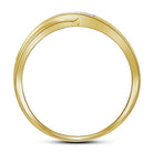 10K Yellow Gold Round Diamond Fashion Men's Band 1/8 Cttw - Splendid Jewellery