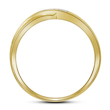 Load image into Gallery viewer, 10K Yellow Gold Round Diamond Fashion Men's Band 1/8 Cttw - Splendid Jewellery