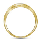 10K Yellow Gold Round Diamond Fashion Men's Band 1/8 Cttw - Splendid Jewellery