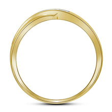 Load image into Gallery viewer, 10K Yellow Gold Round Diamond Fashion Men's Band 1/8 Cttw - Splendid Jewellery