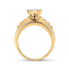 10K Yellow Gold Round Diamond Heart Ring 1/2 Cttw - Splendid Jewellery