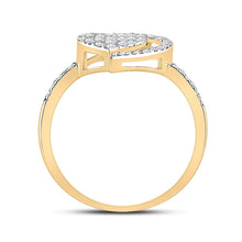 Load image into Gallery viewer, 10K Yellow Gold Round Diamond Heart Ring 1/5 Cttw - Splendid Jewellery