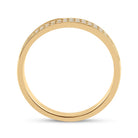 10K Yellow Gold Round Diamond Men's 2 Row Wedding Anniversary Band Ring 1/4 Cttw - Splendid Jewellery