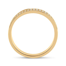 Load image into Gallery viewer, 10K Yellow Gold Round Diamond Men's 2 Row Wedding Anniversary Band Ring 1/4 Cttw - Splendid Jewellery