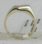 10K Yellow Gold Round Diamond Mens Band Ring 1/10 Cttw - Splendid Jewellery