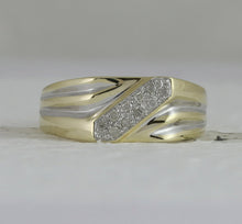 Load image into Gallery viewer, 10K Yellow Gold Round Diamond Mens Band Ring 1/10 Cttw - Splendid Jewellery