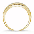 10K Yellow Gold Round Diamond Men's Band Ring 1/5 Cttw - Splendid Jewellery