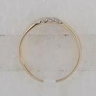 10K Yellow Gold Round Diamond Men's Channel Set Diagonal Triple Row Wedding Band - Splendid Jewellery