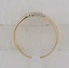 10K Yellow Gold Round Diamond Men's Channel Set Diagonal Triple Row Wedding Band - Splendid Jewellery
