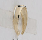 10K Yellow Gold Round Diamond Men's Channel Set Diagonal Triple Row Wedding Band - Splendid Jewellery